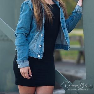 Tight simple black dress